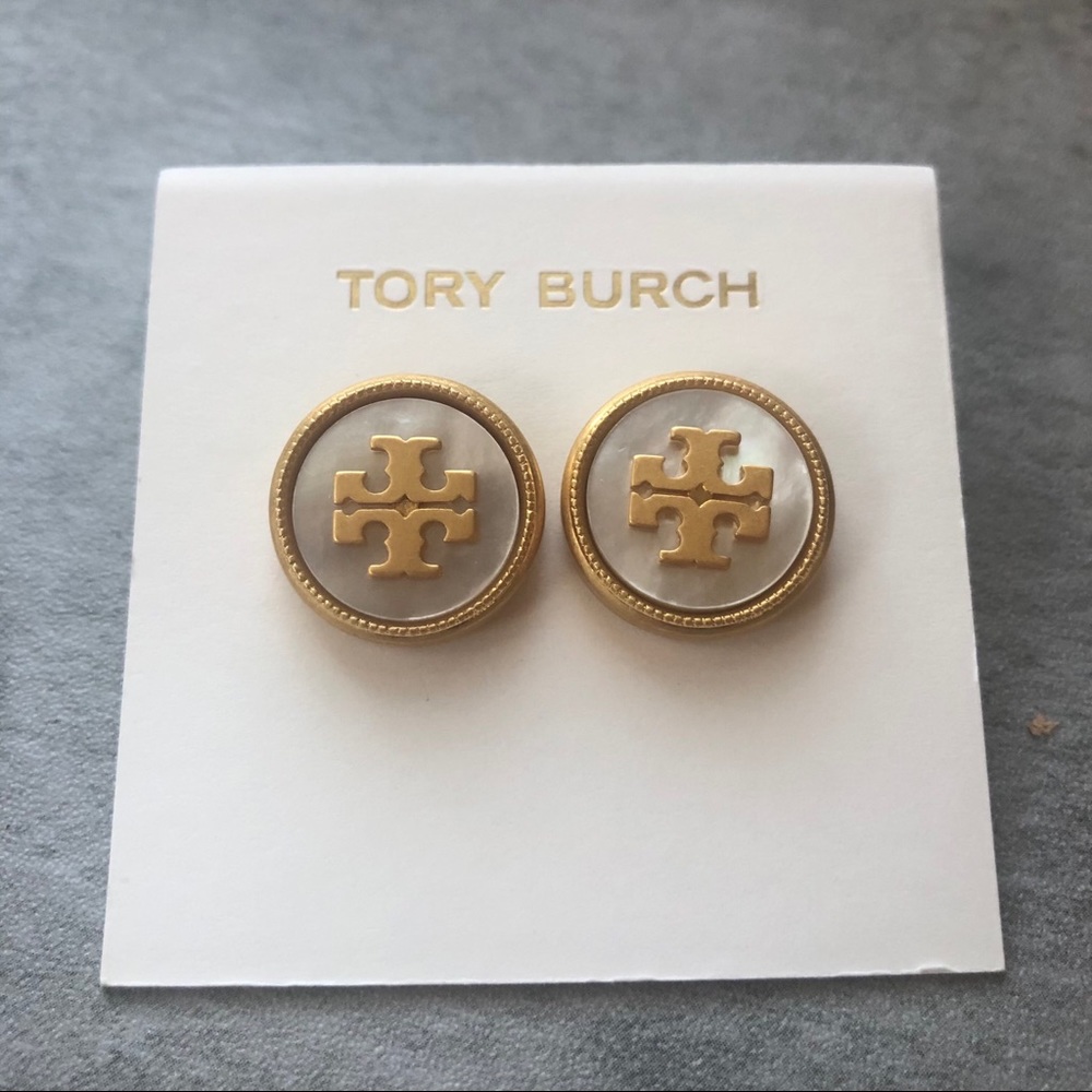 Tory Burch Semi Precious Stud Earrings